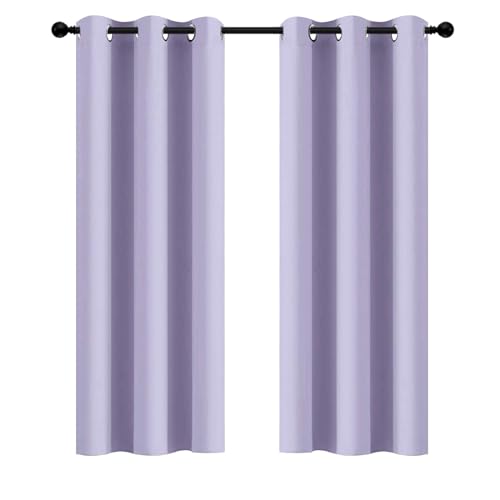 Room Darkening Curtains 42x72 inch Length Lilac (Lilac / 42"W x 72"L (Pack of 2))