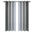 Gray and Greyish White Thermal Insulated Grommet Light Blocking Window Drapes (52"W x 72"L (Pack of 2) / Grey)