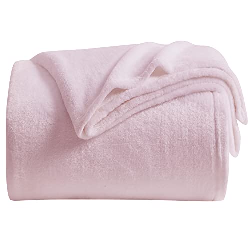 Fleece Blanket Twin Size Pink Lightweight Super Soft Cozy Luxury Bed Blanket Microfiber (Pink / Twin(60"x80"))