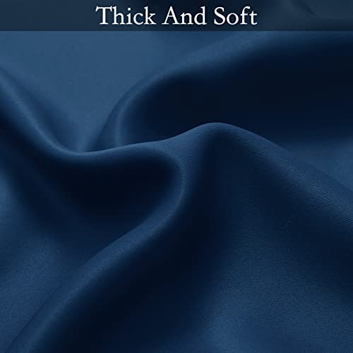 Blue to Grey White Ombre Room Darkening Curtains 72 Inch (52"W x 72"L (Pack of 2) / Blue to Grayish White)