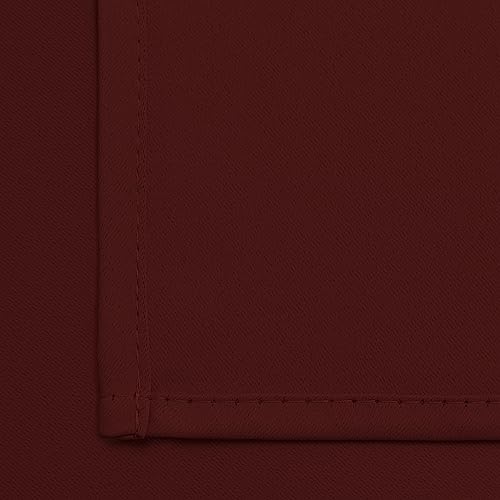 Blackout Curtains 38x84 inch Burgundy Red Thermal Drapes (Burgundy Red / 38"W x 84"L (Pack of 2))