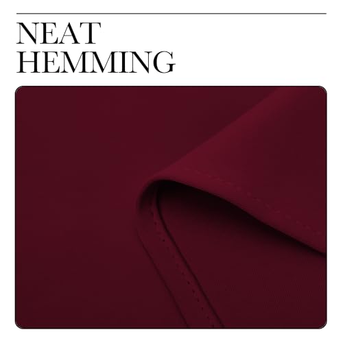Wine Red Blackout Curtains 63 inches Long for Living Room (Wine Red / 42"W x 63"L (Pack of 2))
