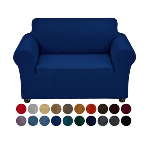 Classic Blue Waterproof Polyester Spandex Sofa Cover with Elastic Bottom (Classic Blue / Small（35" - 55"）)