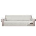 Reversible Quilted Couch Covers for Dogs Sofa Cover 4 Seater 88" (XX-Large / Ivory/Ivory)