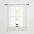 Sheer Curtains for Bedroom Windows (Beige / 37"W x 63"L (Pack of 2))