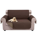 Loveseat Sofa Cover for 2 Cushion Couch (Chocolate/Taupe / 45''loveseat-small)