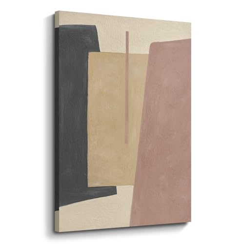 Modern Abstract Neutral Minimalist Geometric Canvas Wall Art for Home Decor (58 / 24"L x 36"W)