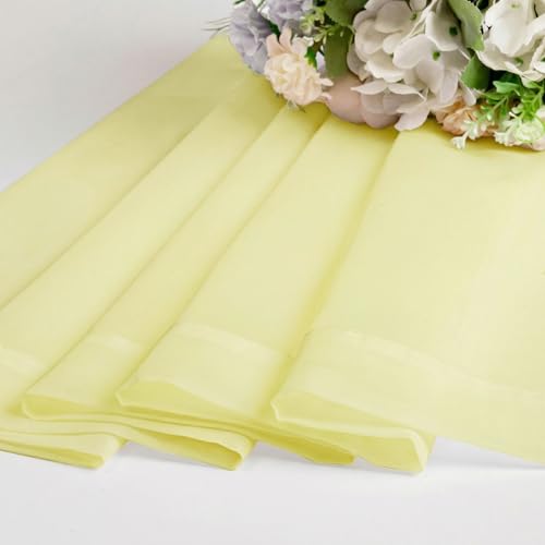 Light Yellow Sheer Curtains 84 inches Long 2 Panels for Living Room (Light Yellow / 42"W x 84"L (Pack of 2))