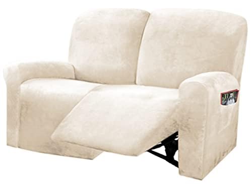 Reclining Love Seat Slipcover (Ivory)