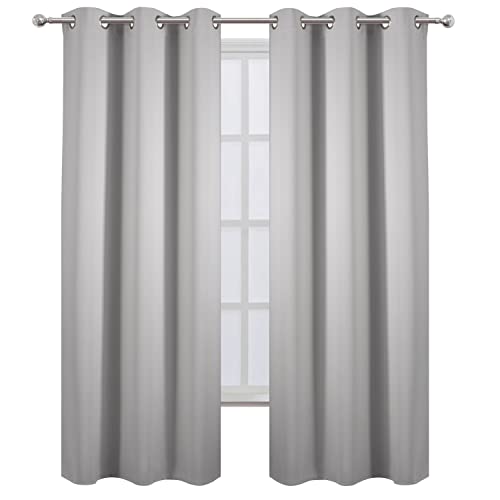 Blackout Curtains 42 x 95 inch (Light Grey / 42"W x 95"L (Pack of 2))