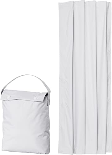 Portable Room Darkening Light Blocking Blackout Curtain Shade with Suction Cups (White / 1-Pack)