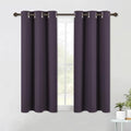 Bedroom Curtains Blackout Drapery Panels (Greyish Purple / 42"W x 54"L (Pack of 2))
