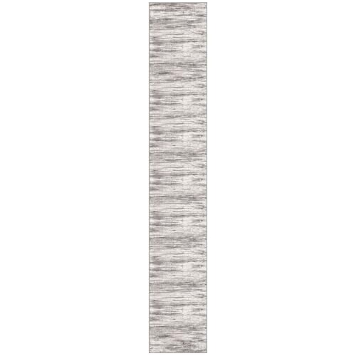 Modern Abstract Hallway Runner (Grey/Light Beige/Brown / 2' x 12' (Runner))