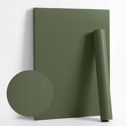 118''x15.7'' Green Skin Peel and Stick Wallpaper Contact Paper Modern Self Adhesive Wall Paper Removable Renter Friendly Textured Solid Color Vinyl Roll (Dark Green Skin / 15.7" x 118")