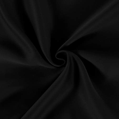 Black Blackout Curtains 34 x 84 Inch Length (Black / 34"W x 84"L (Pack of 2))