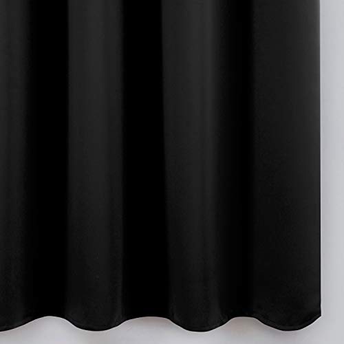 Black Thermal Blackout Curtains (Black / 52"W x 54"L (Pack of 2))