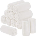 12 Pcs Flannel Blankets Bulk (Cream White)