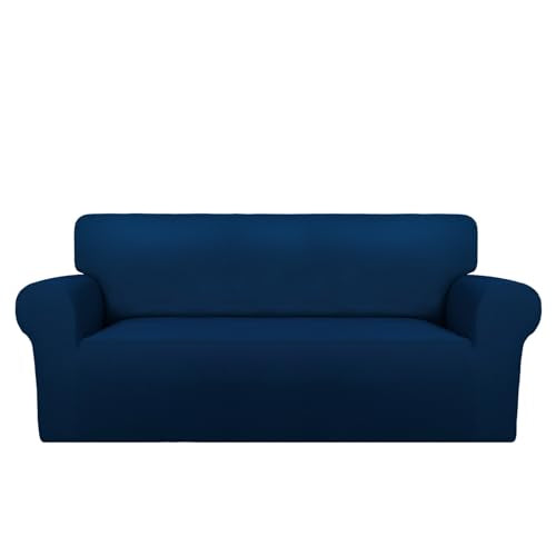Super Stretch Sofa Slipcover (Medium-XL Oversized Loveseat / Navy)