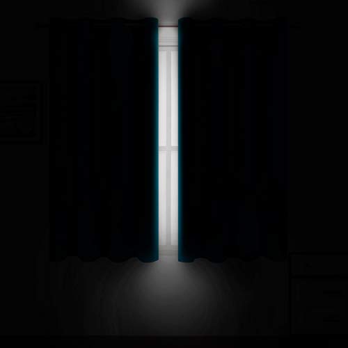 Turquoise Thermal Blackout Curtains (Teal / 52"W x 72"L (Pack of 2))