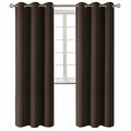 Brown Blackout Curtains for Living Room 84 Inch Long (Brown / 42"W x 84"L (Pack of 2))