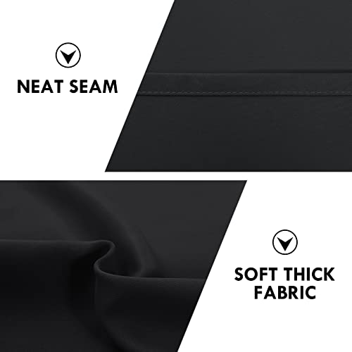 Blackout Curtains for Bedroom Living Room 42 x 45 Inch Long Black (Black / 42"W x 45"L (Pack of 2))