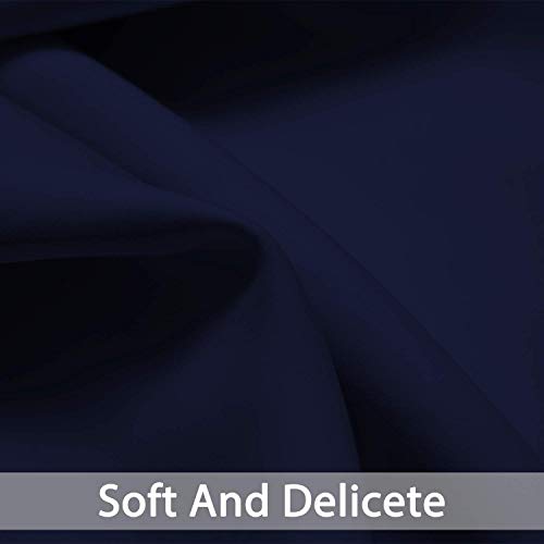 Room Darkening Curtains 52x45 inch Length Navy Blue (Navy Blue / 52"W x 45"L (Pack of 2))
