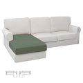 Stretch 1 Piece Chaise Lounge Cushion Slipcover (Chaise Cover / Greyish Green)