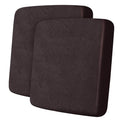 Leather Look Couch Cushion Covers Sofa Seat Slipcovers Sets Couches Furniture Protector for Sectional Armchair Loveseat Pets Kids Stretch Spandex Fabric (2 Cushion Sofa / 01 Chocolate)