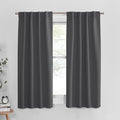 Short Length Curtains for Kitchen (Grey / 34"W x 45"L (Pack of 2))