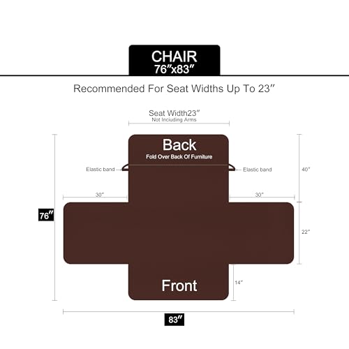 Reversible Recliner Chair Covers (Chocolate/Chocolate / 23''armchair)