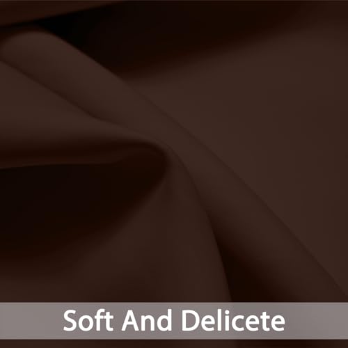 Room Darkening Curtains 52x90 inch Long Chocolate Brown (Chocolate Brown / 52"W x 90"L (Pack of 2))