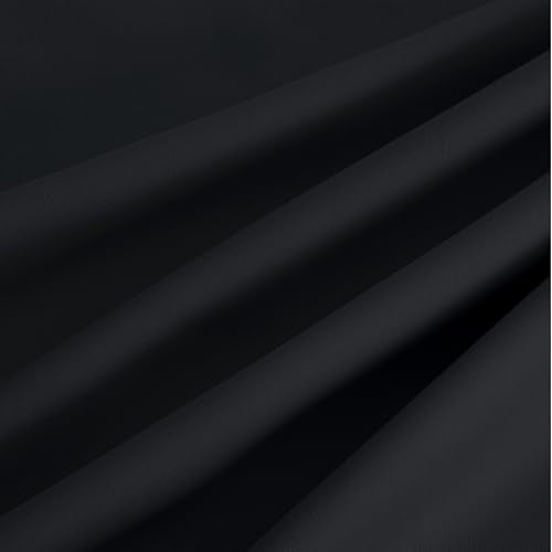 100% Black Out Curtains 36 Inches Long 2 Panels for Living Room (Black / 40"W x 36"L (Pack of 2))