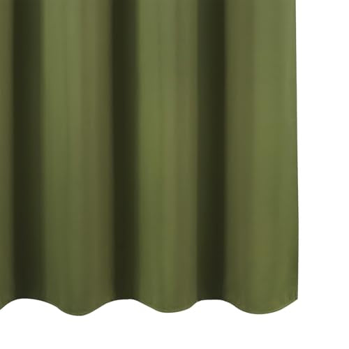 Blackout Curtains 52 x 120 Inch Long Olive Green Curtains Set of 2 Panels Room Darkening Curtains for Bedroom and Living Room (Olive Green / 52"W x 120"L (Pack of 2))