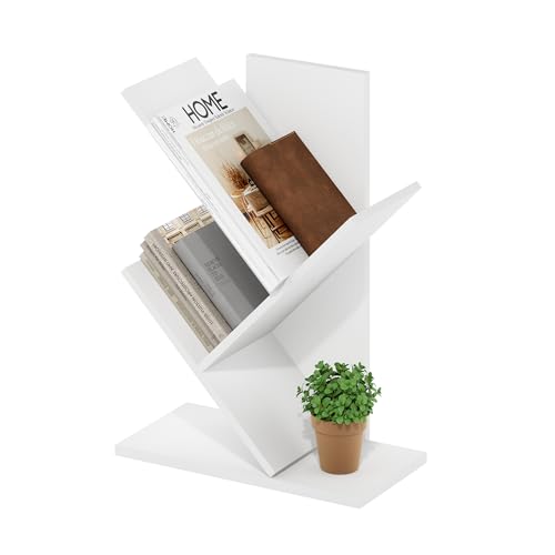Tree Book Shelf (White / 3-Tier Tree Bookcase)
