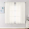 Ivory Sheer Curtains 68 Inch Length (Ivory / 42"W x 68"L (Pack of 2))