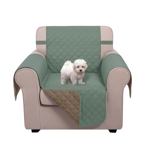 Reversible Oversized 28''Chair Covers (Greyish Green/Taupe / 28''oversized Armchair)