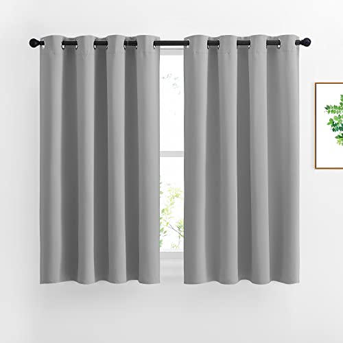 Bedroom Blackout Curtains Panels (Silver Grey / 52"W x 54"L (Pack of 2))