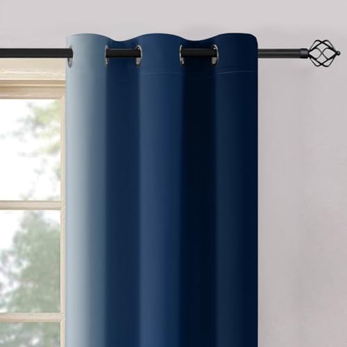 Ombre Curtains Blue and Greyish White for Living Room (42"W x 72"L (Pack of 2) / Blue)