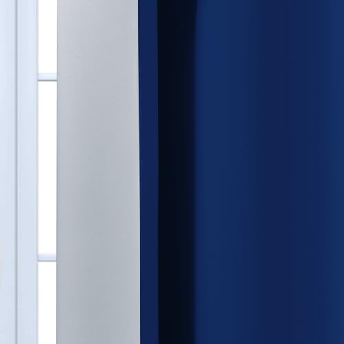 Ombre Curtains Royal Blue and Greyish White for Living Room (52"W x 84"L (Pack of 2) / Royal Blue)