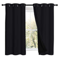 Black Out Curtains 54 inches Length Set of 2 (Black / 42"W x 54"L (Pack of 2))