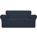 Stretch Loveseat Couch Covers Washable Dark Blue (Medium Loveseat / Dark Blue)