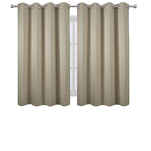 Beige Thermal Blackout Curtains (Beige / 52"W x 54"L (Pack of 2))