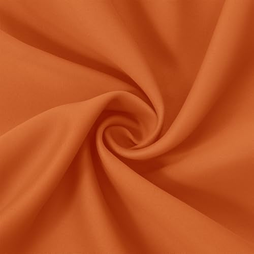Orange Blackout Curtains 66 x 63 Inch Length (Orange / 66"W x 63"L (Pack of 2))