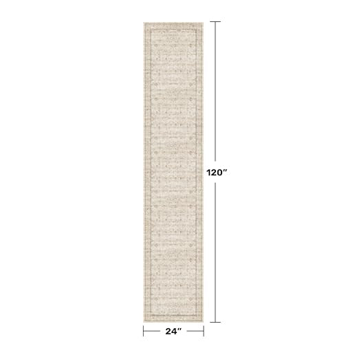 Beige Cream 2x10 Long Hallway Runner Rug (2' x 10' (Runner) / Light Sand Beige)