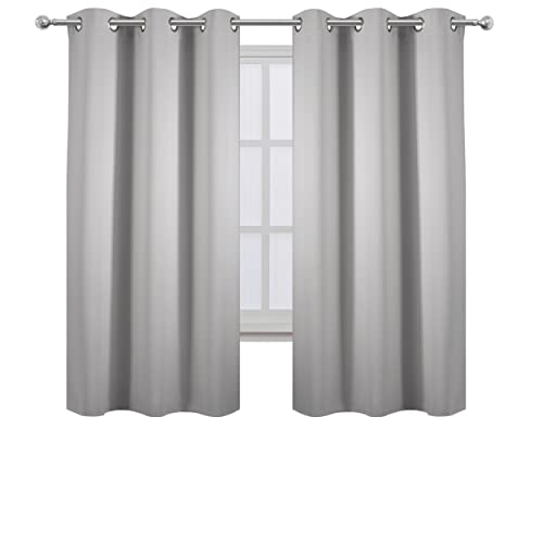 Light Grey Blackout Curtains 42 x 63 Inch Length (Light Grey / 42"W x 63"L (Pack of 2))