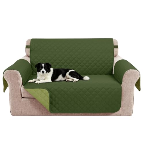 Oversized Loveseat Couch Cover for Dogs (Huntergreen/Sage / Loveseat - Oversized (54"))