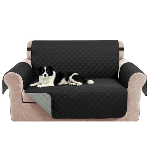 Oversized Loveseat Couch Cover for Dogs (Black/Grey / Loveseat - Oversized (54"))