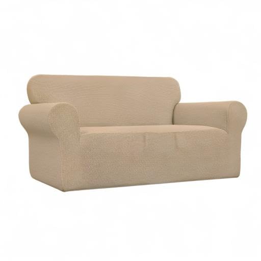 Stretch Loveseat Couch Covers Washable Sand (Medium Loveseat / Sand)