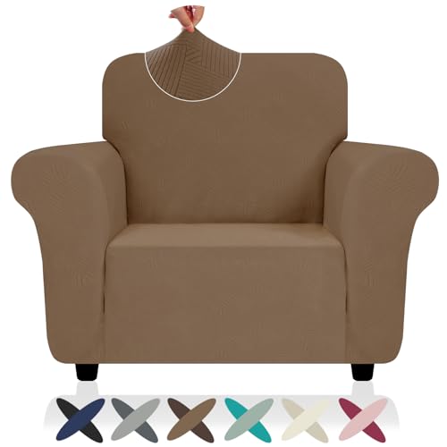Chair Cover with Arms (- Light Coffee / Small (30"-47"))