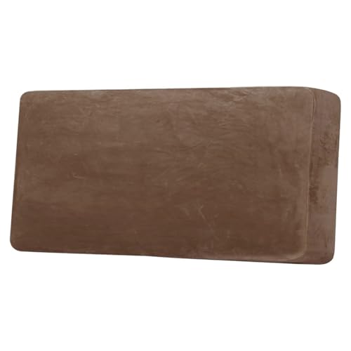 Velvet Stretch Individual Couch Cushion Cover Plush Cushion Slipcover for Loveseat Sofa Cushion Furniture Protector Seat Cushion Sofa Cover (Caramel Cafe / 1 Cushion Sofa)